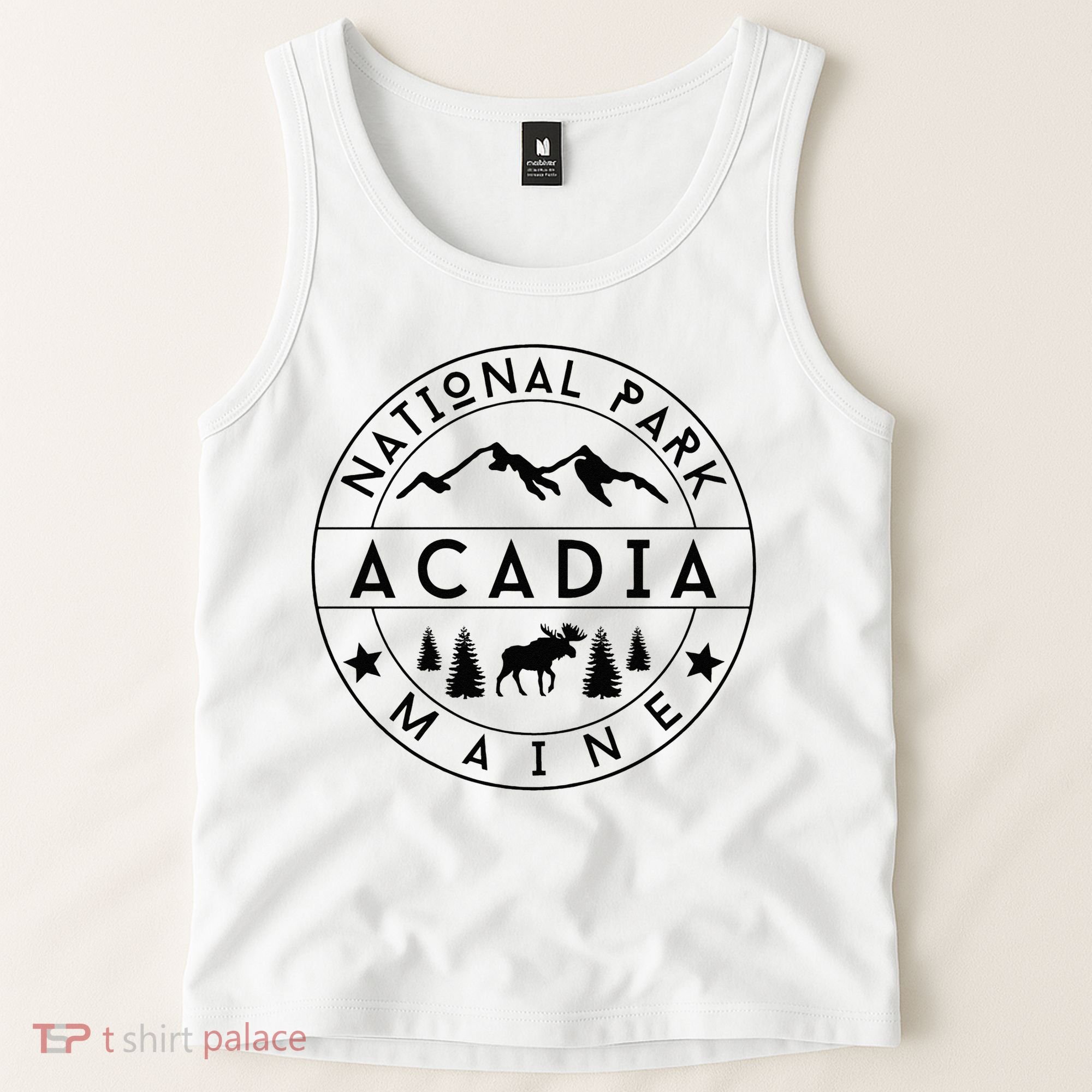 Acadia National Park Maine Moose Nature Hiking Outdoors Tank Top