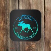 Acadia National Park Np Maine Moose Lovers Coaster thumb 0