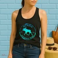 Acadia National Park Np Maine Moose Lovers Women's Tank Top thumb 2