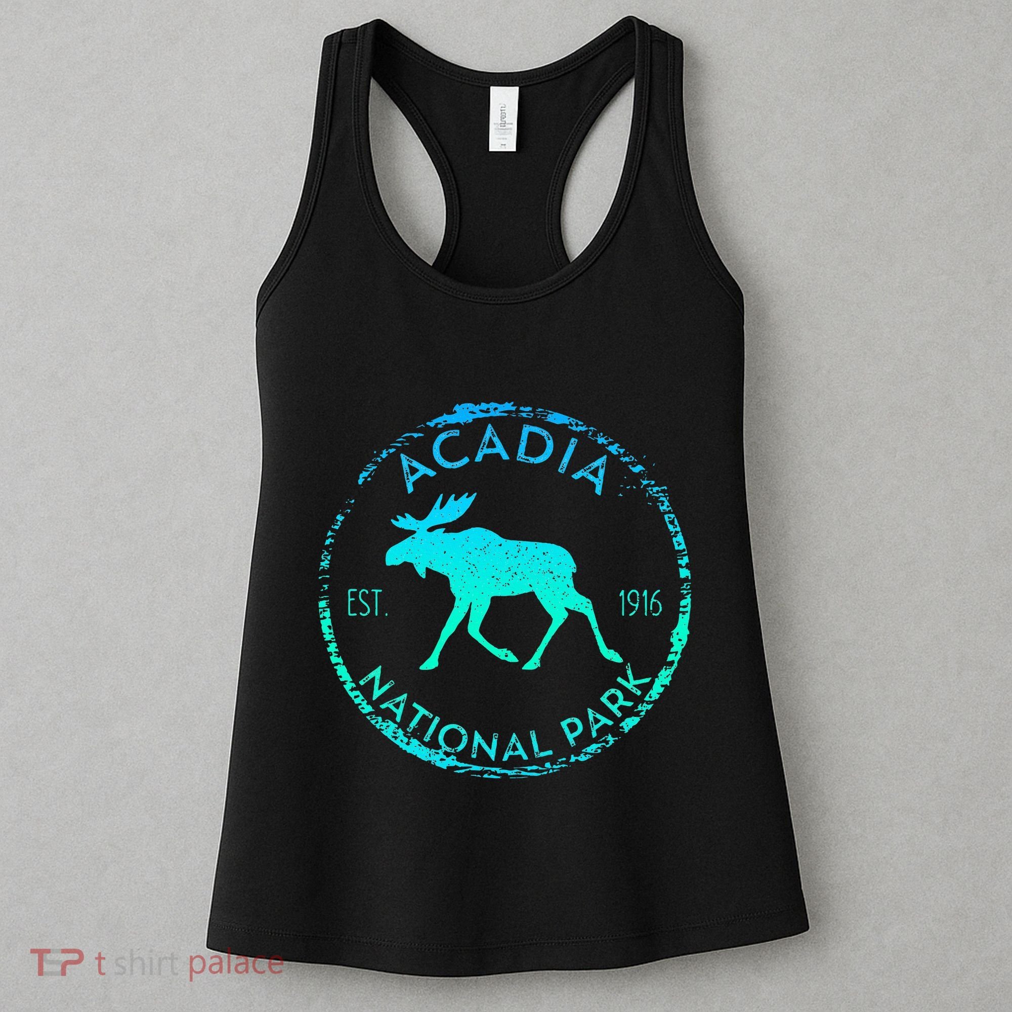 Acadia National Park Np Maine Moose Lovers Women's Tank Top
