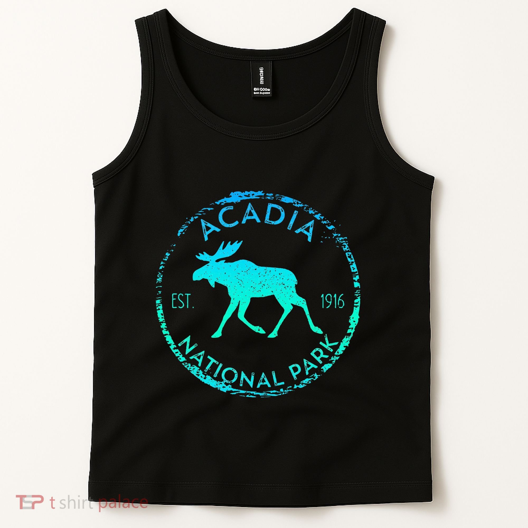 Acadia National Park Np Maine Moose Lovers Tank Top
