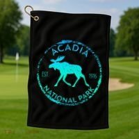 Acadia National Park Np Maine Moose Lovers Golf Towel thumb 1