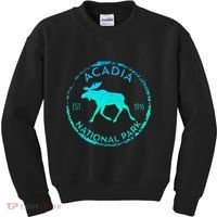 Acadia National Park Np Maine Moose Lovers Kids Sweatshirt thumb 0