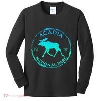 Acadia National Park Np Maine Moose Lovers Kids Long Sleeve Shirt thumb 0