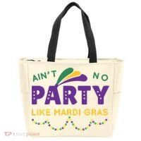 Ain't No Party Like Mardi Gras Beads Celebration Tote Bag thumb 0