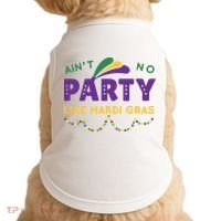 Ain't No Party Like Mardi Gras Beads Celebration Doggie Tank thumb 0