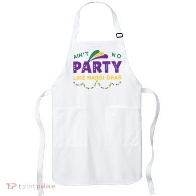 Ain't No Party Like Mardi Gras Beads Celebration Apron