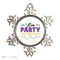 Ain't No Party Like Mardi Gras Beads Celebration Ornament thumb 0