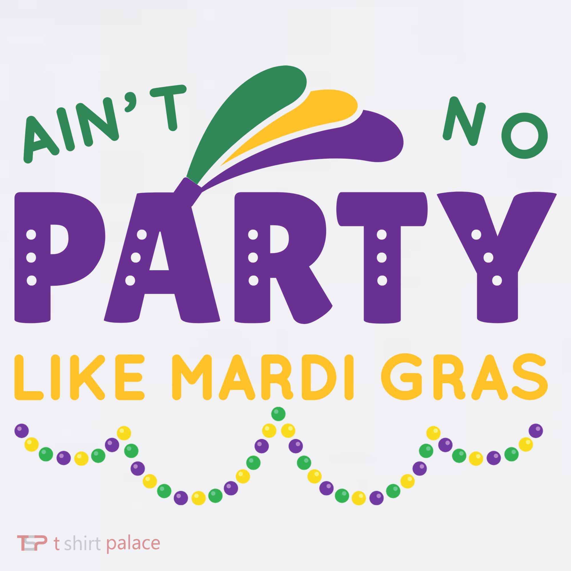 Ain't No Party Like Mardi Gras Beads Celebration Women's Tank Top