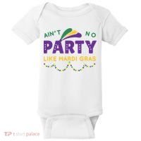 Ain't No Party Like Mardi Gras Beads Celebration Baby Bodysuit thumb 0