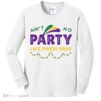 Ain't No Party Like Mardi Gras Beads Celebration Kids Long Sleeve Shirt thumb 0