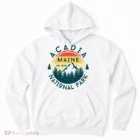 Acadia National Park Maine Mountains Nature Hiking Retro Hoodie thumb 0