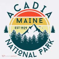 Acadia National Park Maine Mountains Nature Hiking Retro Hoodie thumb 2