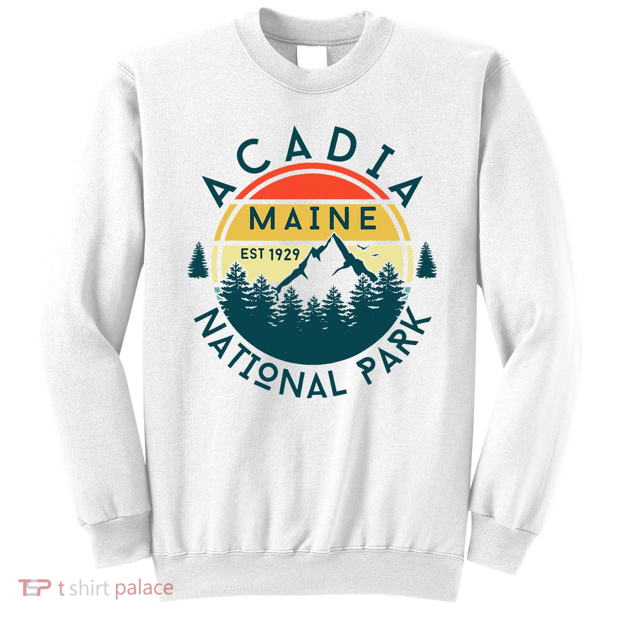 Acadia National Park Maine Mountains Nature Hiking Retro Sweatshirt