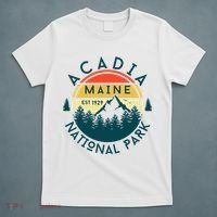 Acadia National Park Maine Mountains Nature Hiking Retro T-Shirt thumb 5