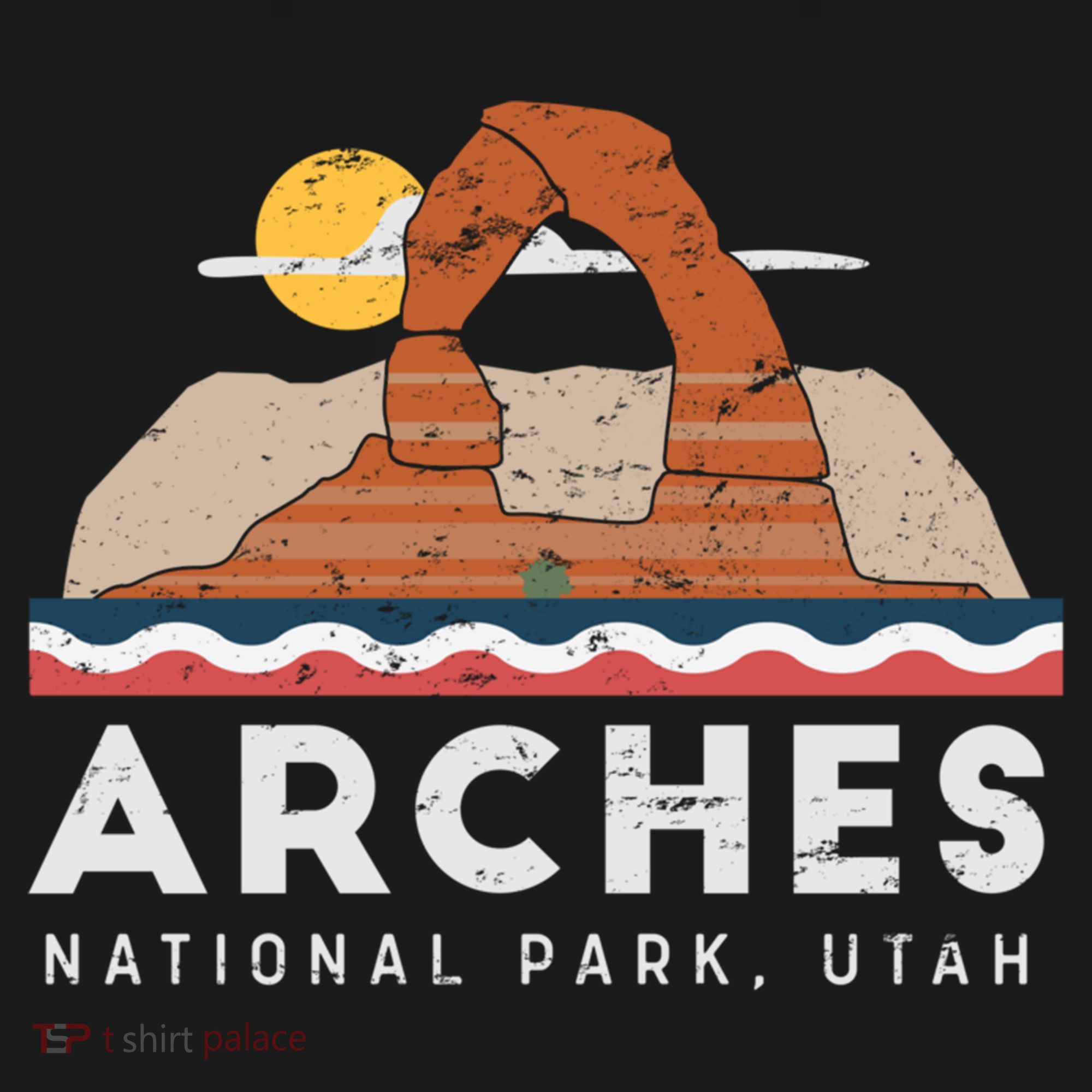 Arches National Park Cool Gift USA-Made Doggie Bandana