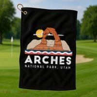 Arches National Park Cool Gift Golf Towel thumb 1