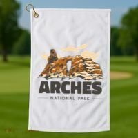 Arches National Park Utah Golf Towel thumb 1