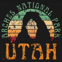 Arches National Park Utah Desert Arch Retro Sunset Vintage T-Shirt thumb 7