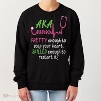 Aka Nurse Pretty To Stop Your Heart Nurse Week Gift Women's Sweatshirt thumb 0