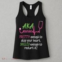 Aka Nurse Pretty To Stop Your Heart Nurse Week Gift Women's Tank Top thumb 3