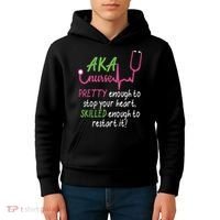 Aka Nurse Pretty To Stop Your Heart Nurse Week Gift Kids Hoodie thumb 4