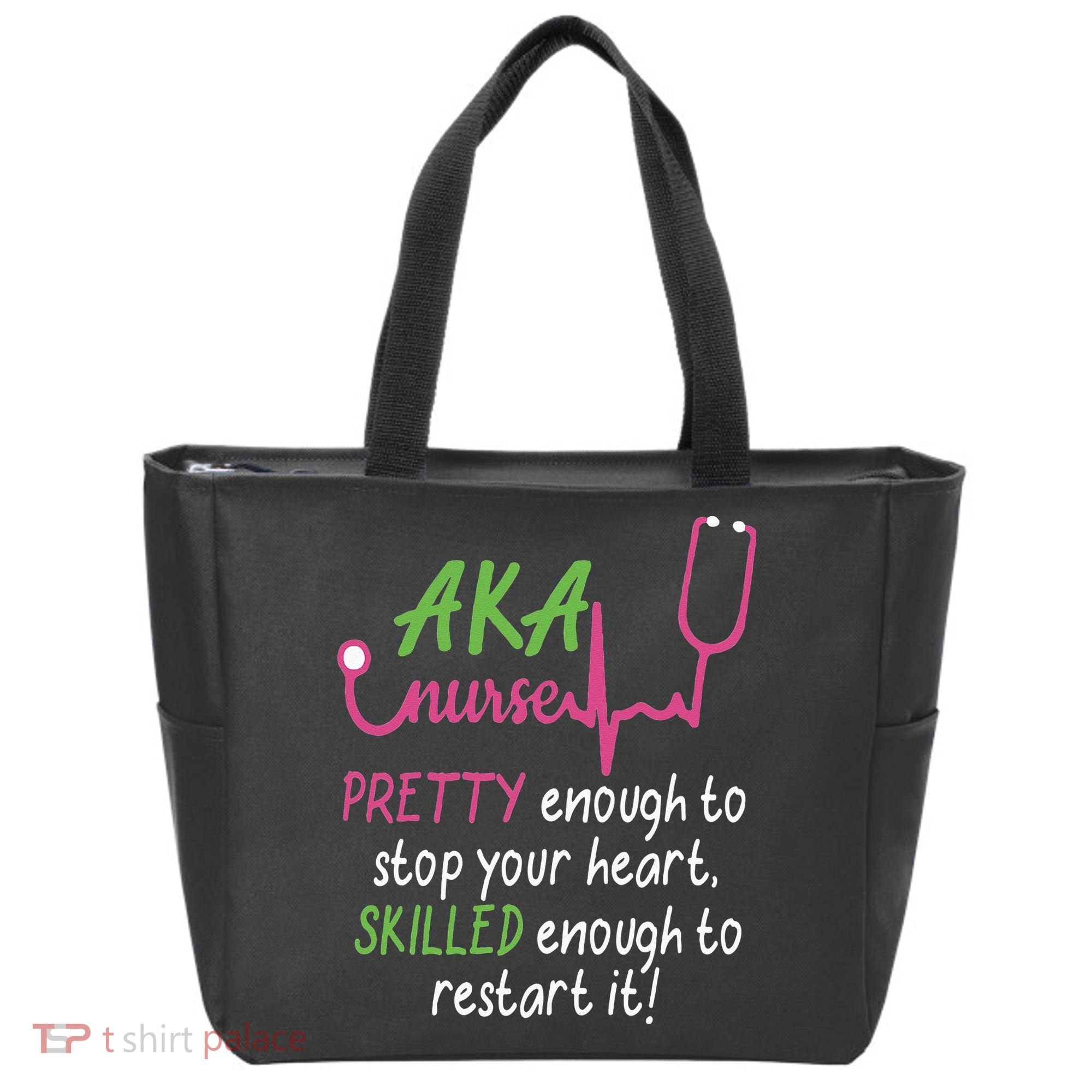 Aka Nurse Pretty To Stop Your Heart Nurse Week Gift Tote Bag