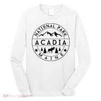 Acadia National Park Maine Moose Nature Hiking Outdoors Long Sleeve Shirt thumb 0
