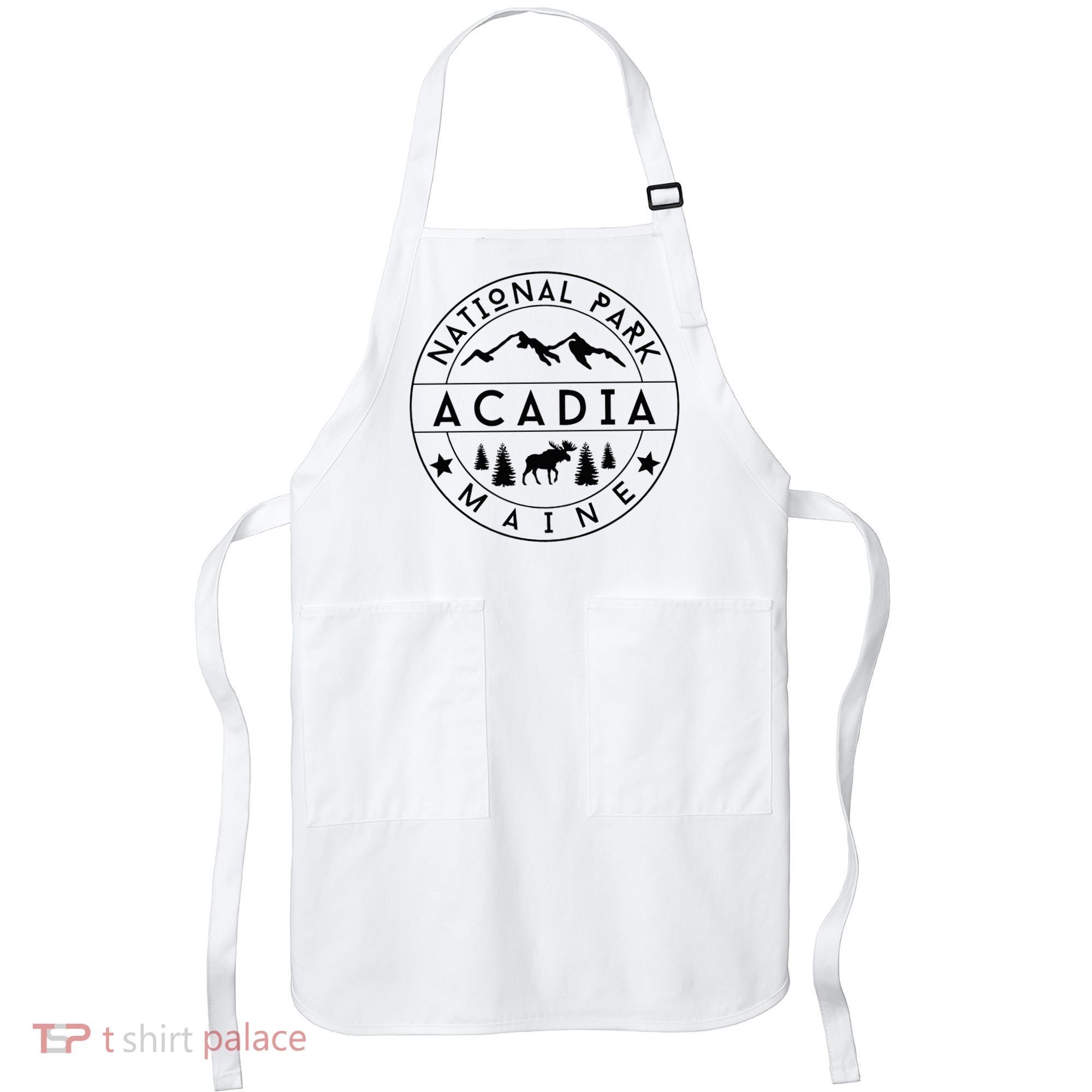 Acadia National Park Maine Moose Nature Hiking Outdoors Apron
