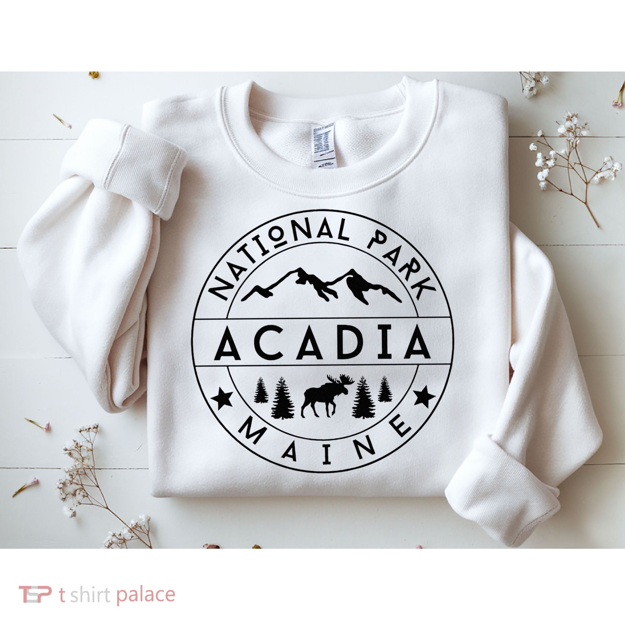 Acadia National Park Maine Moose Nature Hiking Outdoors Sweatshirt
