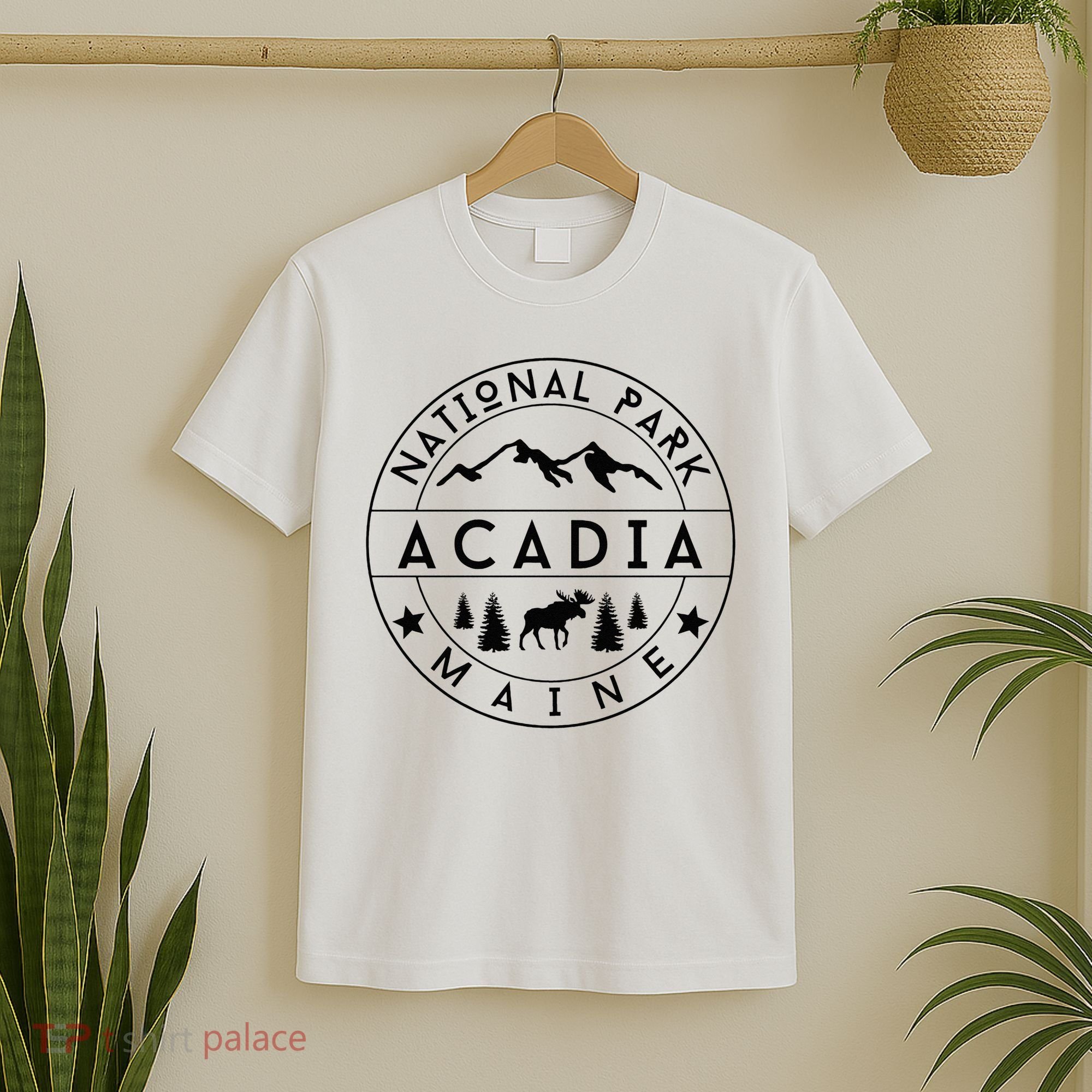 Acadia National Park Maine Moose Nature Hiking Outdoors T-Shirt