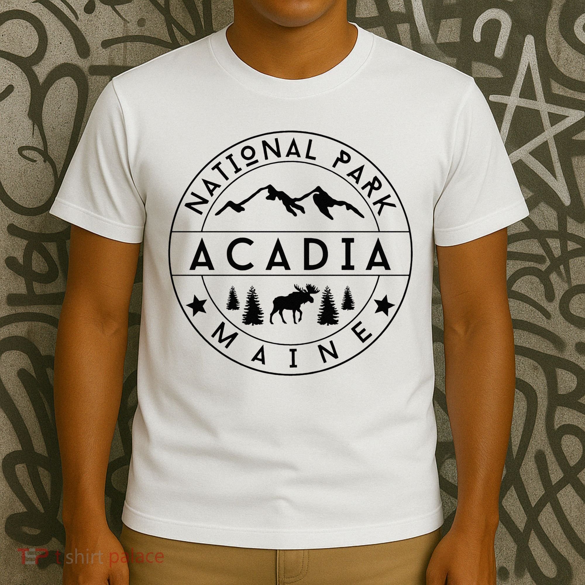 Acadia National Park Maine Moose Nature Hiking Outdoors T-Shirt
