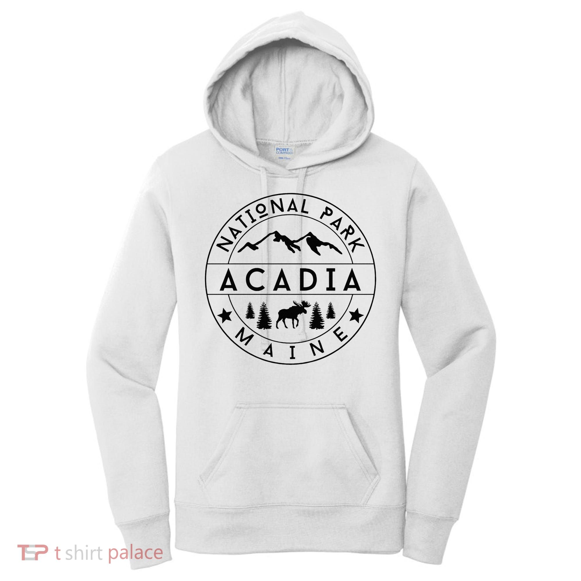 Acadia National Park Maine Moose Nature Hiking Outdoors Women's Hoodie