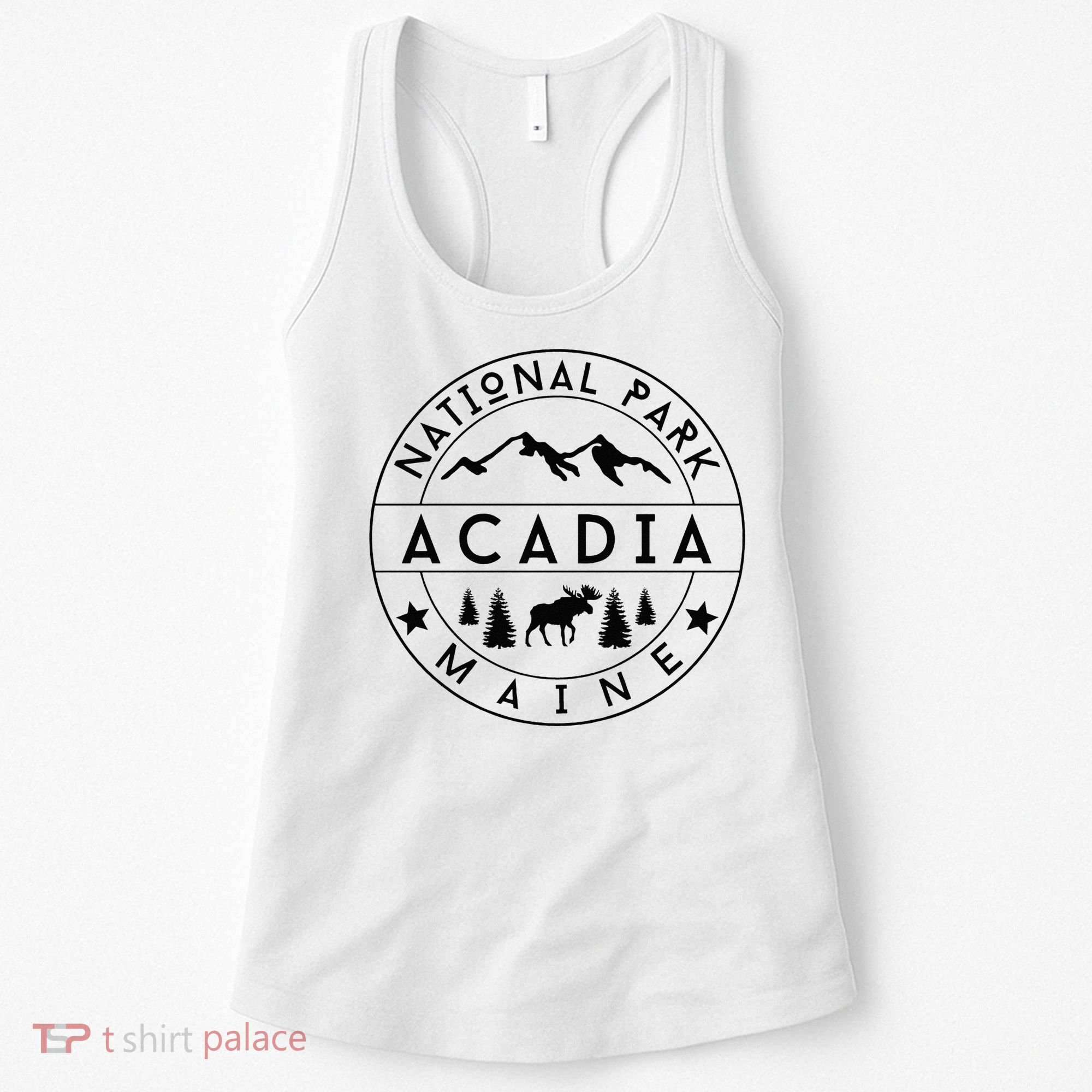 Acadia National Park Maine Moose Nature Hiking Outdoors Women's Tank Top