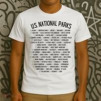 American National Parks Checklist US National Parks Family T-Shirt thumb 3