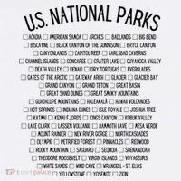 American National Parks Checklist US National Parks Family T-Shirt thumb 7