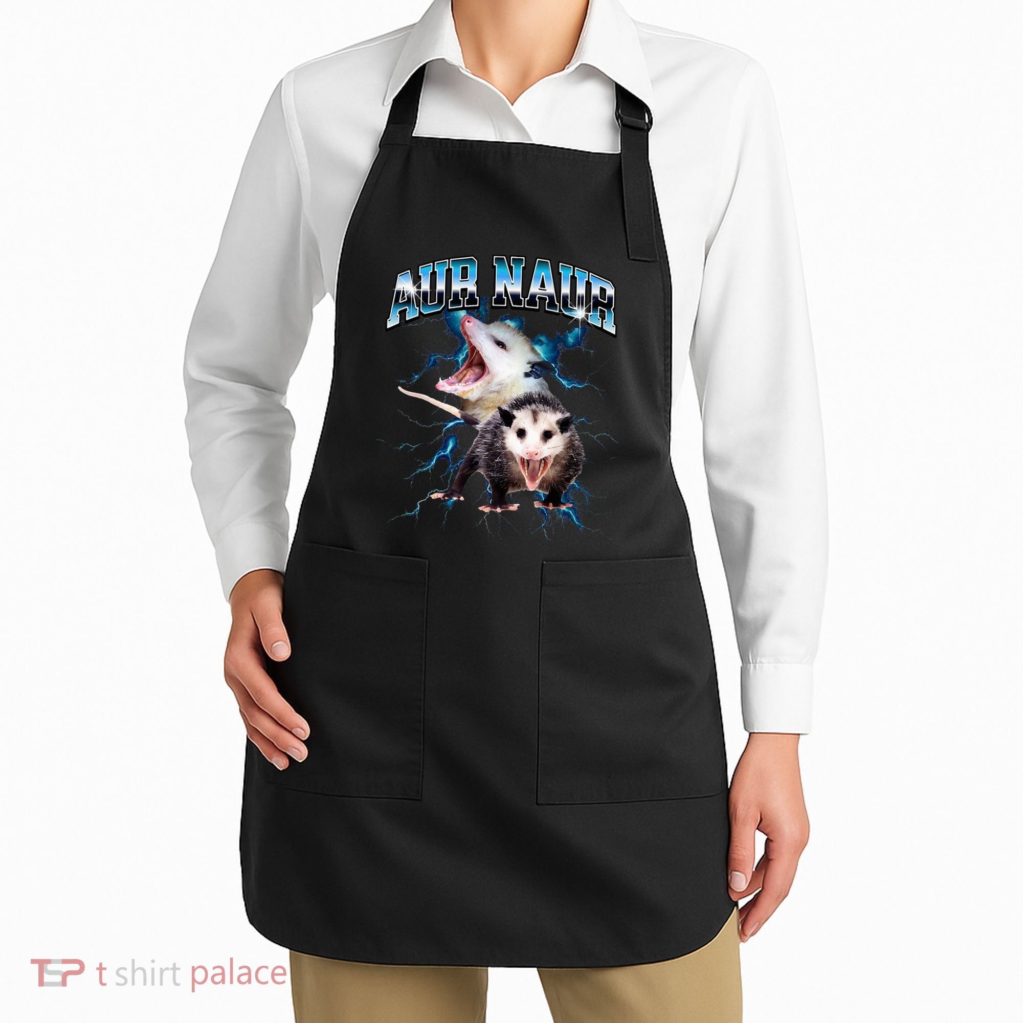Aur Naur Possum Cute Funny Sarcastic Meme Apron