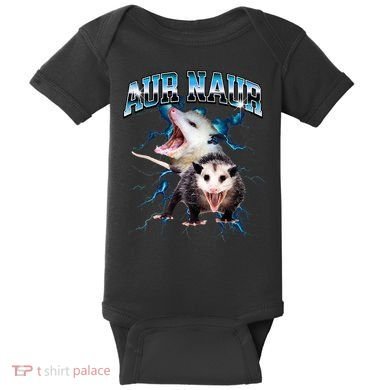 Aur Naur Possum Cute Funny Sarcastic Meme Baby Bodysuit