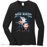 Aur Naur Possum Cute Funny Sarcastic Meme Women's Long Sleeve Shirt thumb 0
