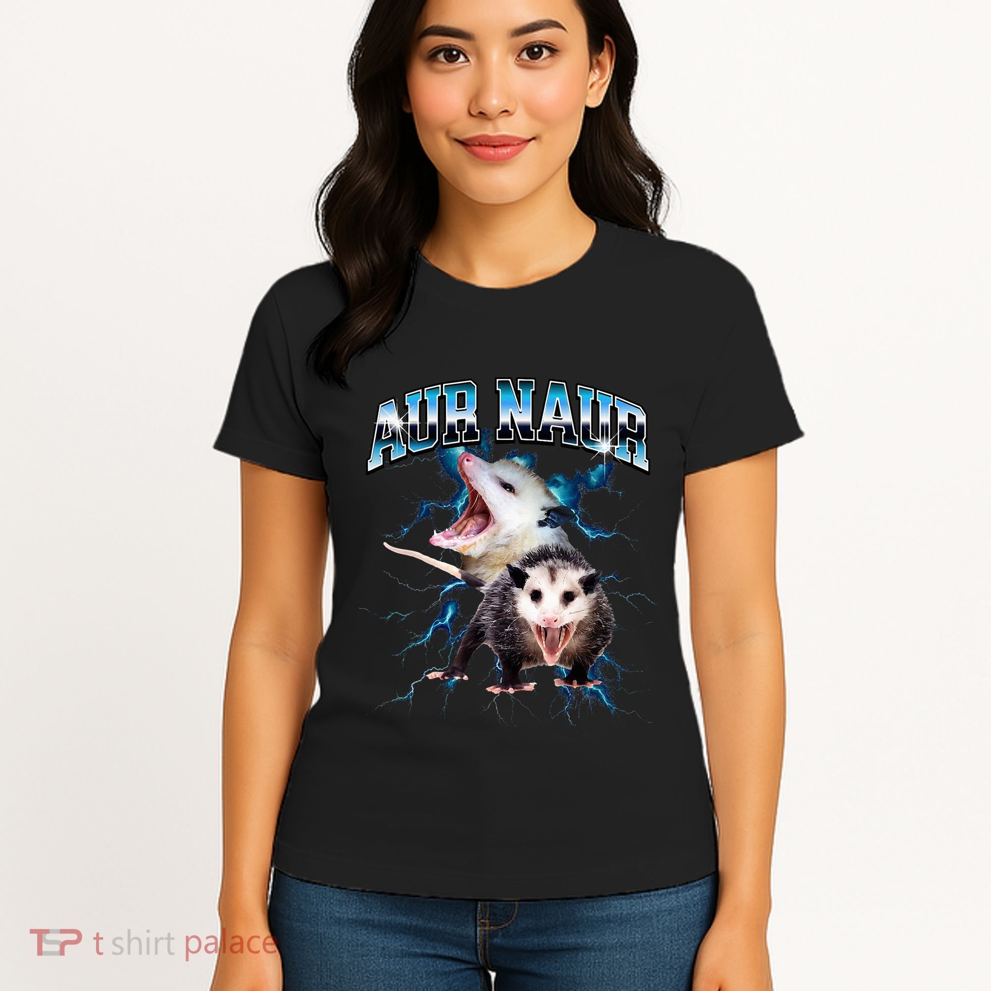 Aur Naur Possum Cute Funny Sarcastic Meme Women's T-Shirt
