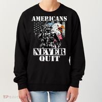 Americans Never Quit Veteran Women's Sweatshirt thumb 0