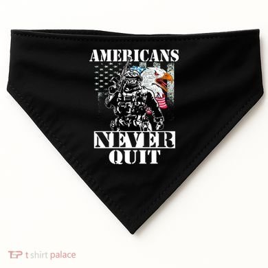 Americans Never Quit Veteran USA-Made Doggie Bandana