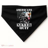 Americans Never Quit Veteran USA-Made Doggie Bandana thumb 0