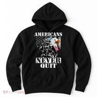 Americans Never Quit Veteran Hoodie thumb 0