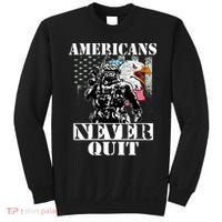 Americans Never Quit Veteran Sweatshirt thumb 0