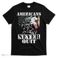 Americans Never Quit Veteran T-Shirt thumb 0