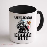 Americans Never Quit Veteran Coffee Mug thumb 1