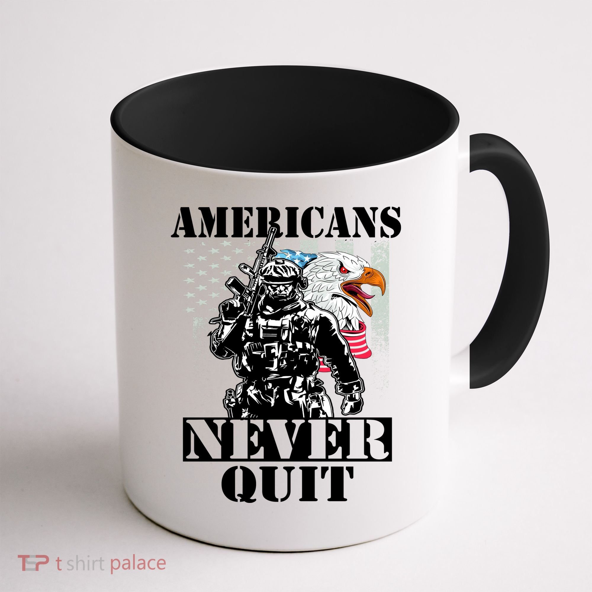 Americans Never Quit Veteran Coffee Mug