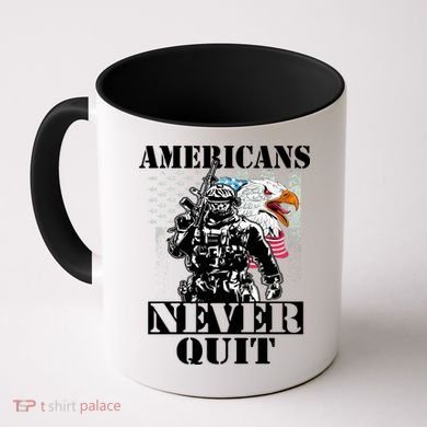 Americans Never Quit Veteran Coffee Mug