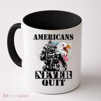 Americans Never Quit Veteran Coffee Mug thumb 0